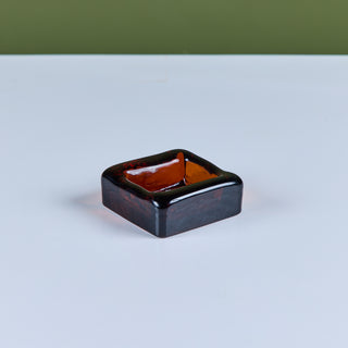Kosta Boda Amber Glass "Robot" Dish by Erik Höglund