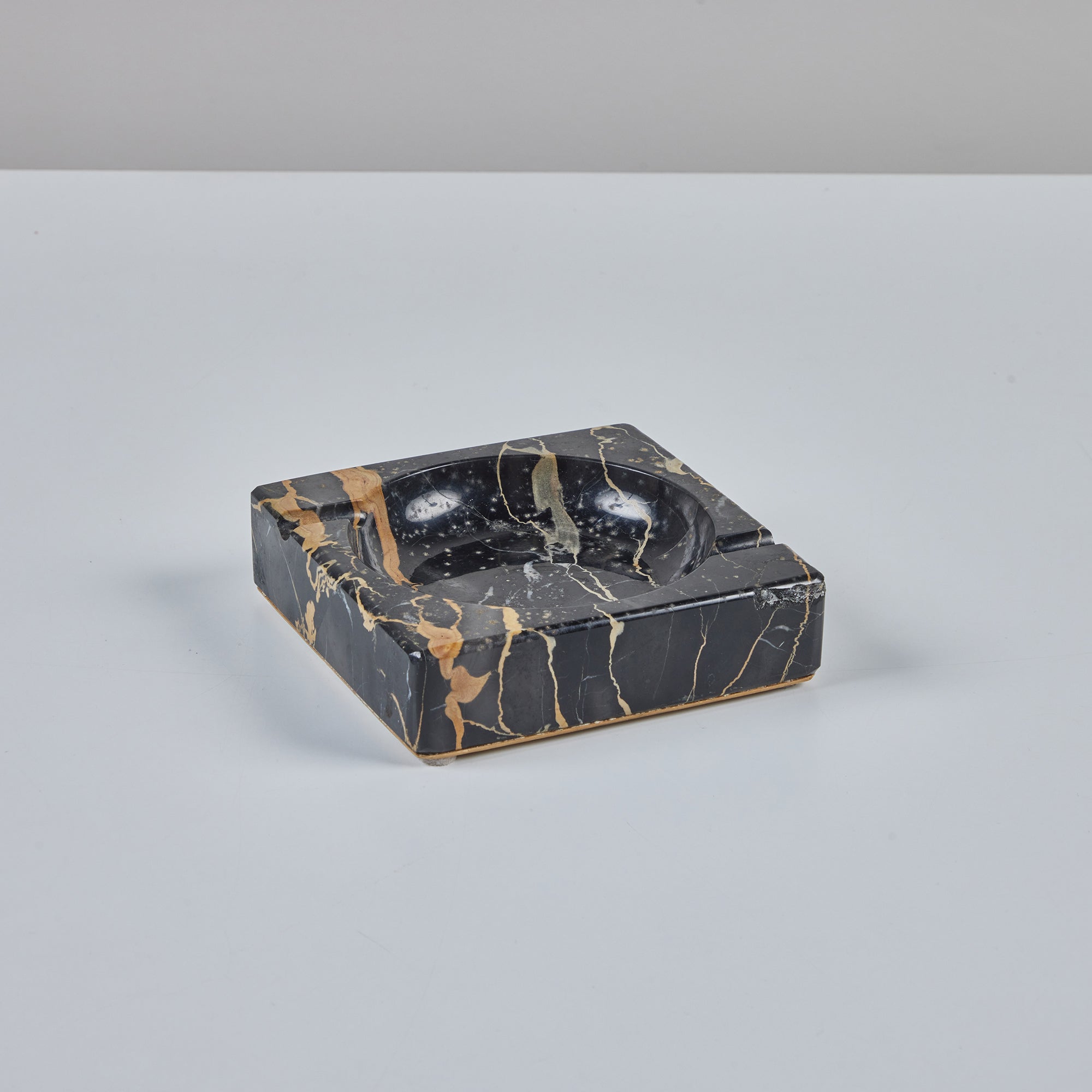 Square Black Marble Ashtray