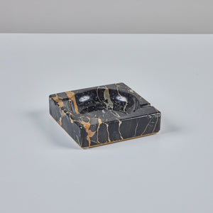 Square Black Marble Ashtray