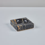 Square Black Marble Ashtray
