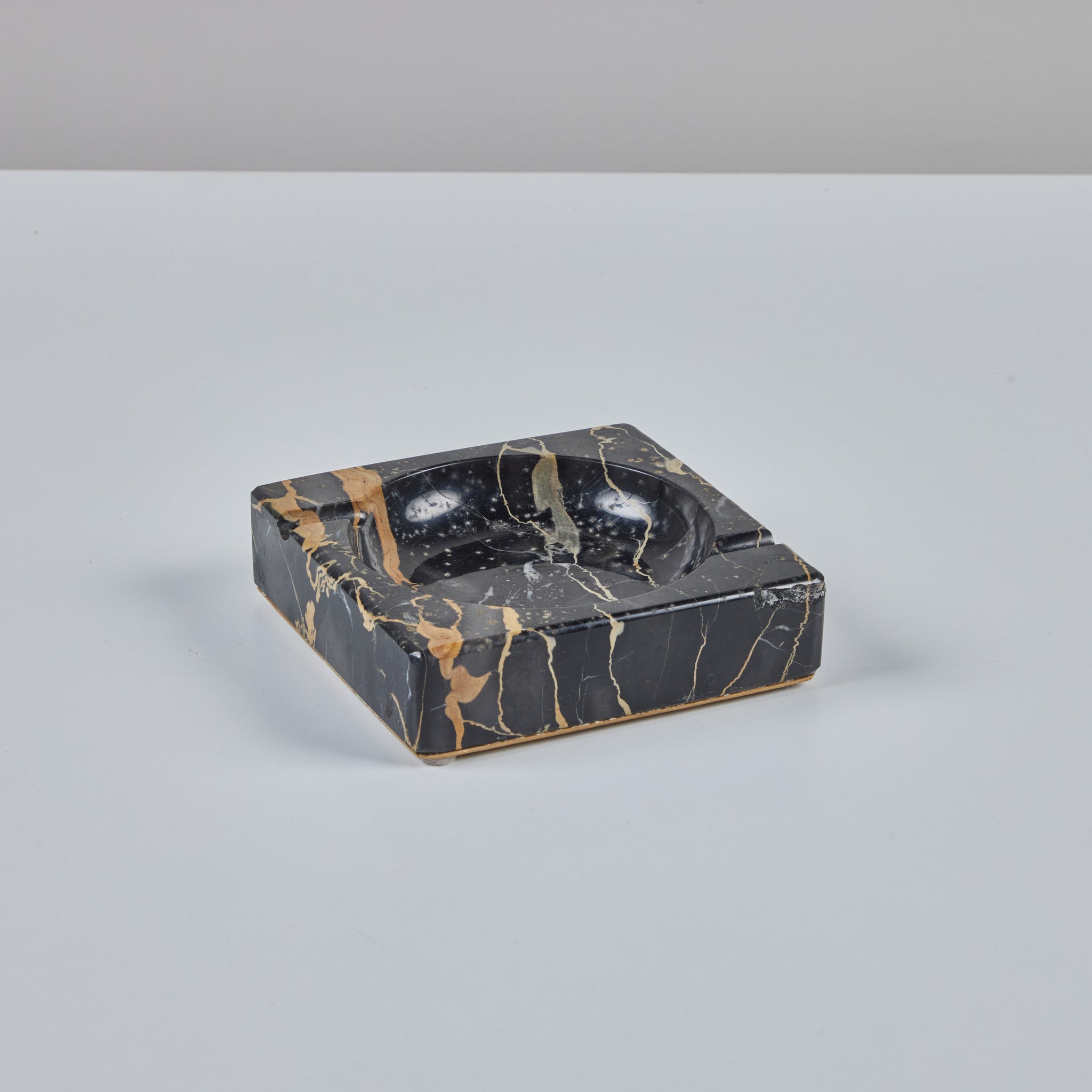 Square Black Marble Ashtray