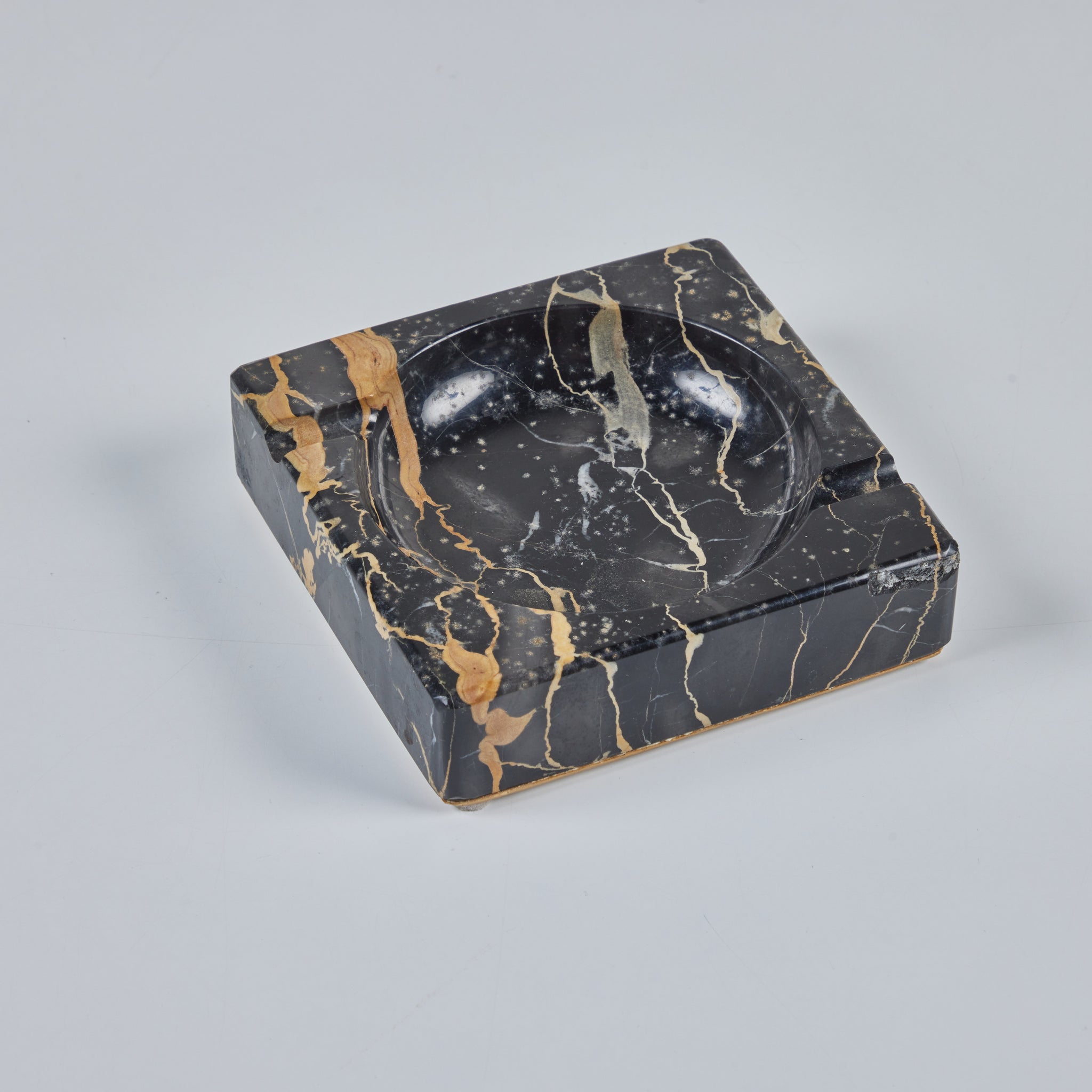 Square Black Marble Ashtray