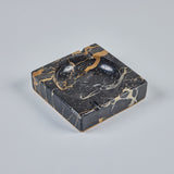 Square Black Marble Ashtray