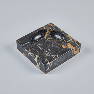 Square Black Marble Ashtray