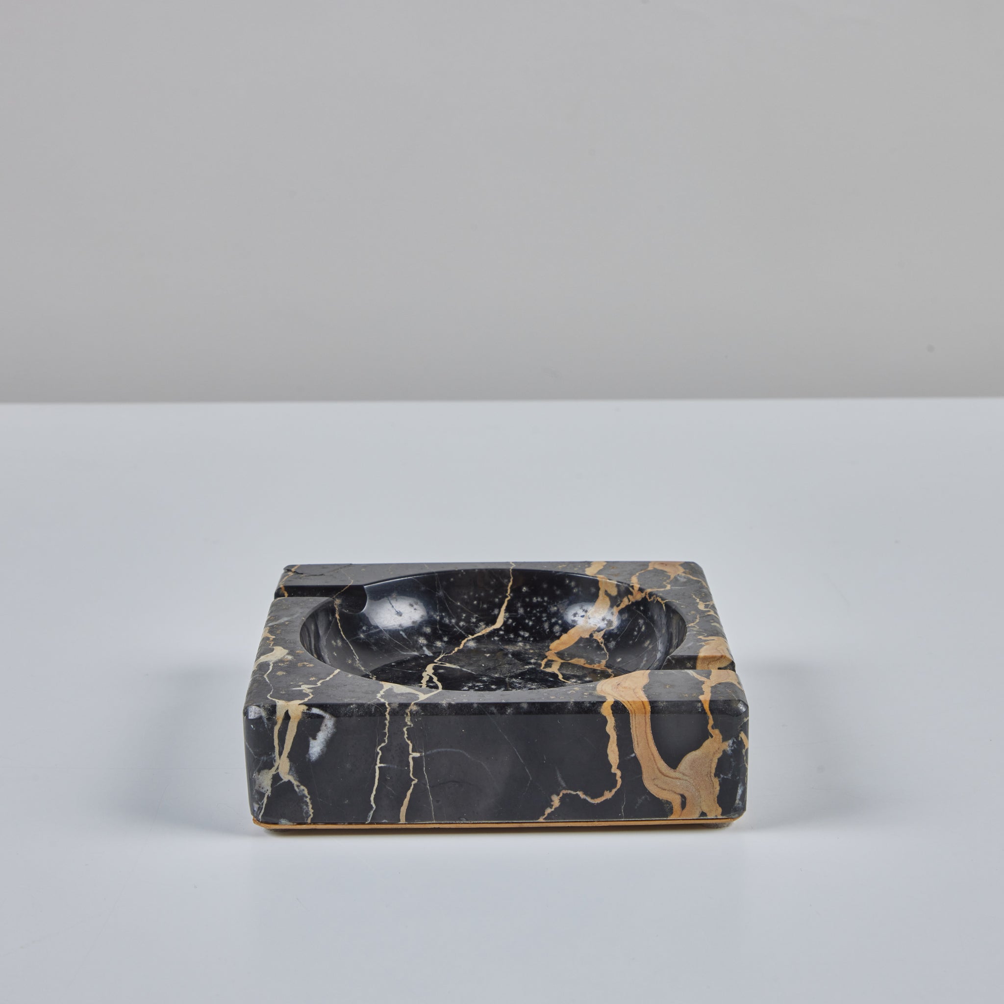 Square Black Marble Ashtray