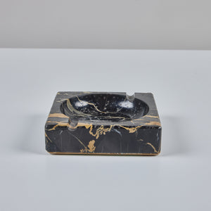 Square Black Marble Ashtray