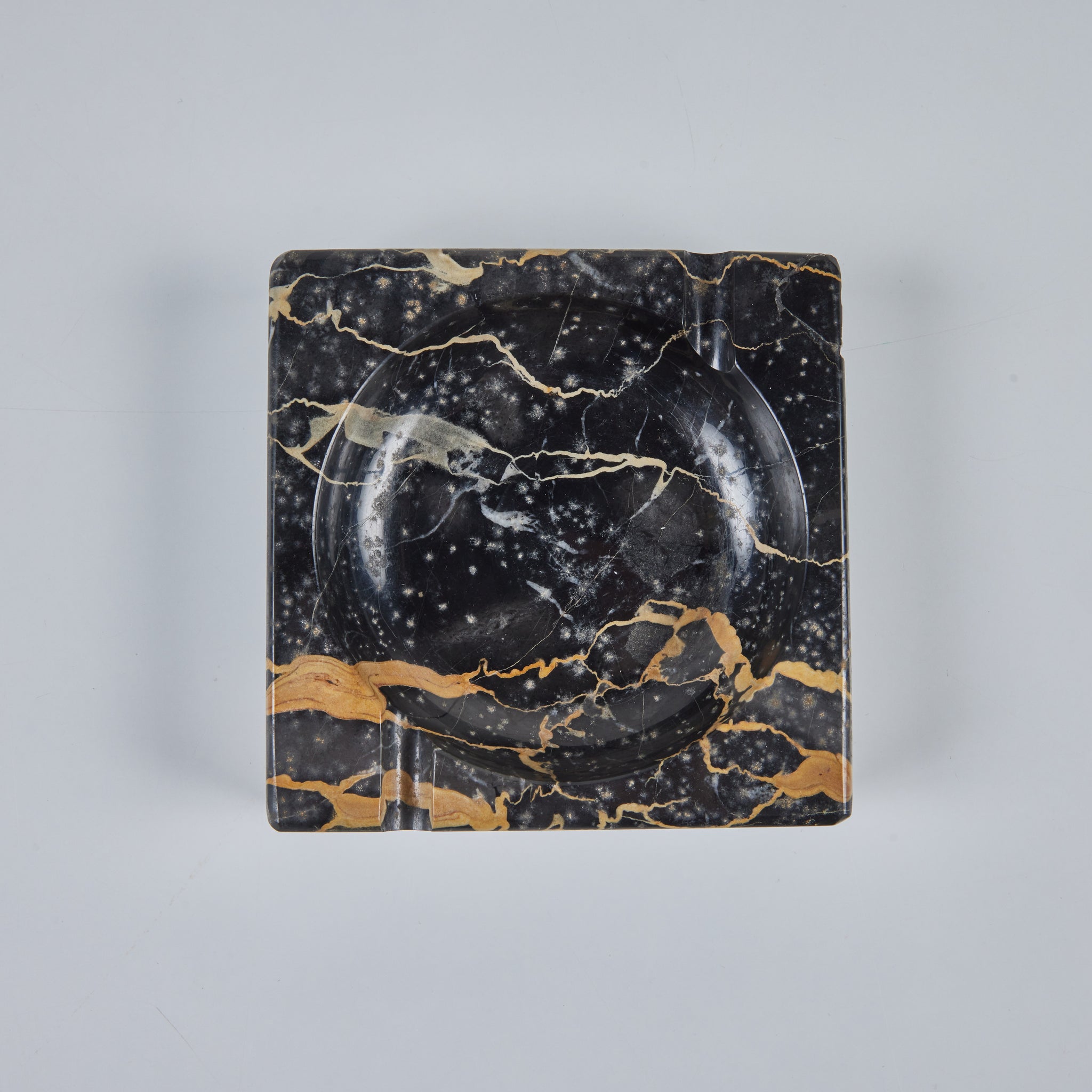 Square Black Marble Ashtray