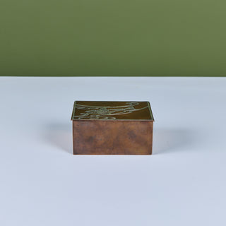 Heintz Art Metal Shop Sterling-on-Bronze Trinket Box