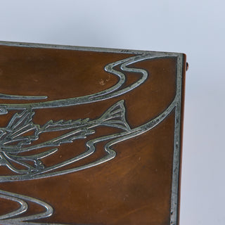 Heintz Art Metal Shop Sterling-on-Bronze Trinket Box