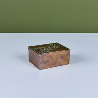 Heintz Art Metal Shop Sterling-on-Bronze Trinket Box