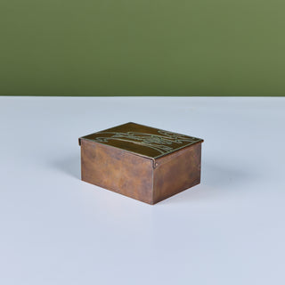 Heintz Art Metal Shop Sterling-on-Bronze Trinket Box