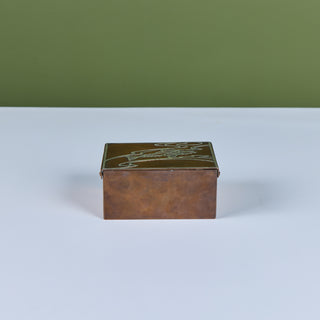 Heintz Art Metal Shop Sterling-on-Bronze Trinket Box