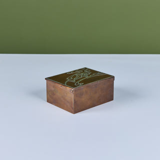Heintz Art Metal Shop Sterling-on-Bronze Trinket Box