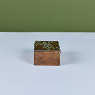Heintz Art Metal Shop Sterling-on-Bronze Trinket Box