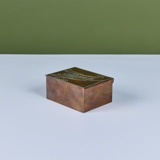 Heintz Art Metal Shop Sterling-on-Bronze Trinket Box