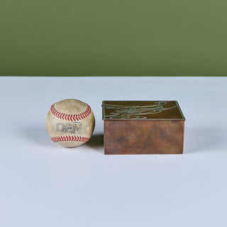 Heintz Art Metal Shop Sterling-on-Bronze Trinket Box