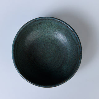 Stoneware Turquoise Glazed Footed Bowl