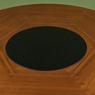 Teak Dining Table with Lazy Susan for Sun Cabinet Company