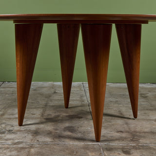 Teak Dining Table with Lazy Susan for Sun Cabinet Company
