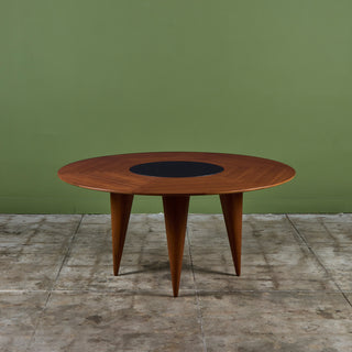 Teak Dining Table with Lazy Susan for Sun Cabinet Company