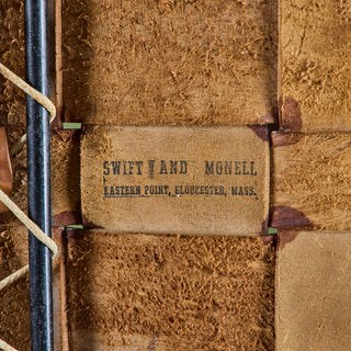 Small Woven Leather Bench by Swift and Monell