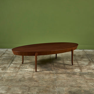T.H. Robsjohn Gibbings Oval Coffee Table for Widdicomb