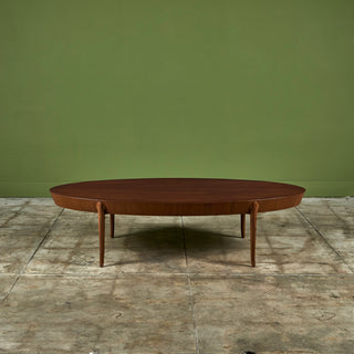 T.H. Robsjohn Gibbings Oval Coffee Table for Widdicomb