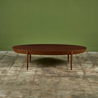 T.H. Robsjohn Gibbings Oval Coffee Table for Widdicomb