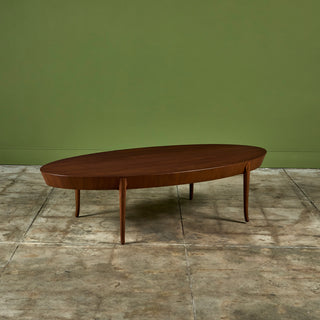 T.H. Robsjohn Gibbings Oval Coffee Table for Widdicomb