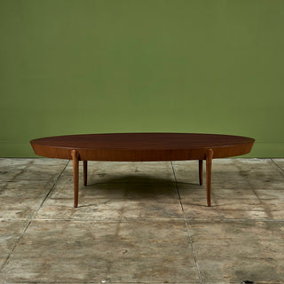 T.H. Robsjohn Gibbings Oval Coffee Table for Widdicomb