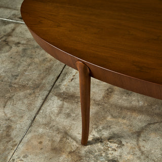 T.H. Robsjohn Gibbings Oval Coffee Table for Widdicomb