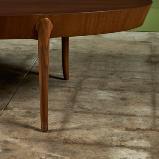 T.H. Robsjohn Gibbings Oval Coffee Table for Widdicomb