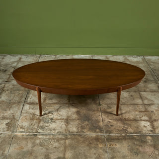 T.H. Robsjohn Gibbings Oval Coffee Table for Widdicomb