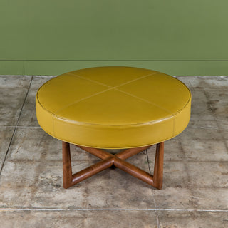 T.H. Robsjohn-Gibbings Round Ottoman for Widdicomb