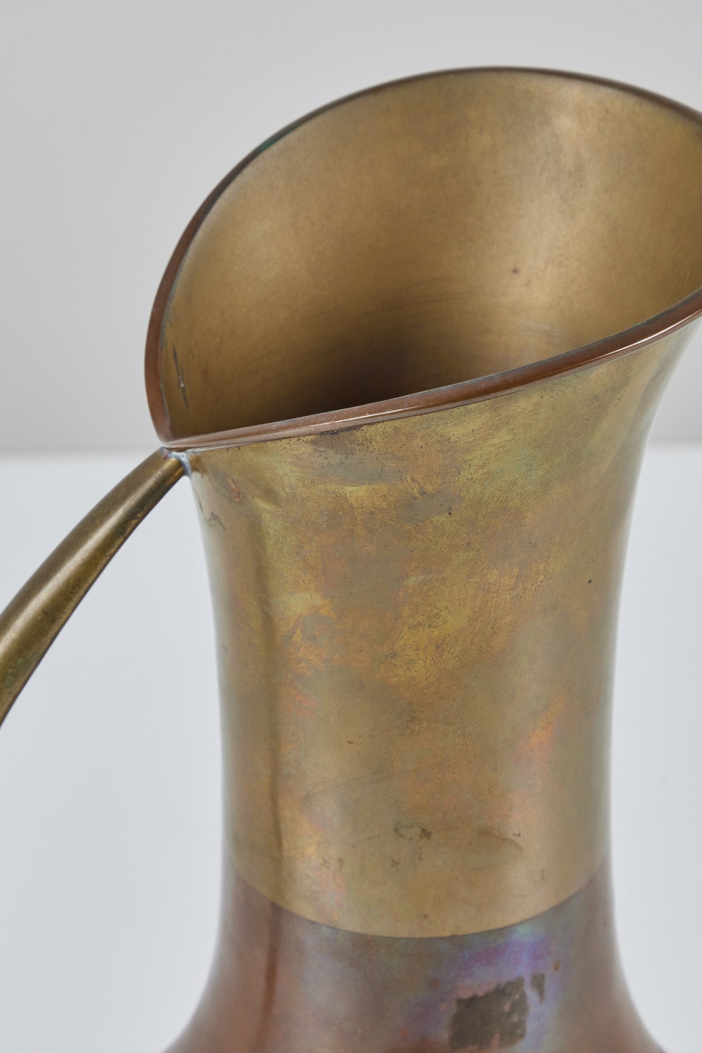 Mexican Copper and Brass Pitcher