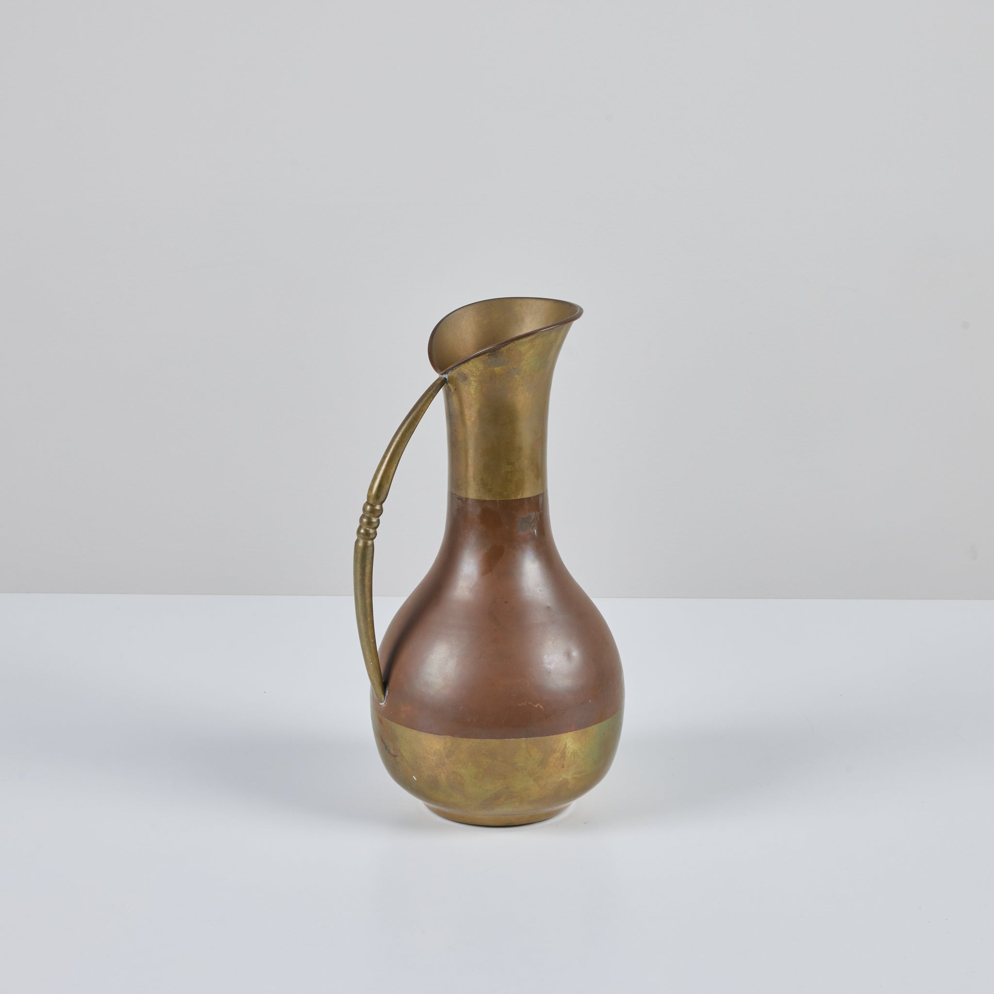 Mexican Copper and Brass Pitcher