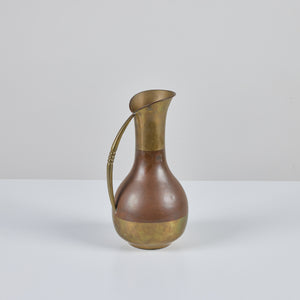 Mexican Copper and Brass Pitcher