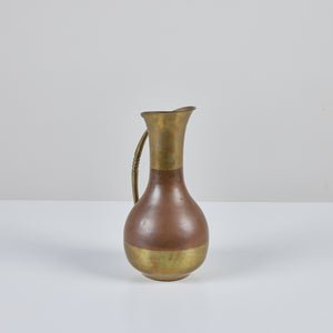 Mexican Copper and Brass Pitcher