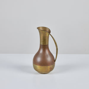 Mexican Copper and Brass Pitcher