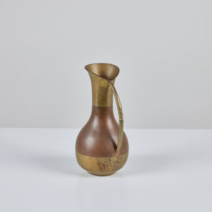 Mexican Copper and Brass Pitcher