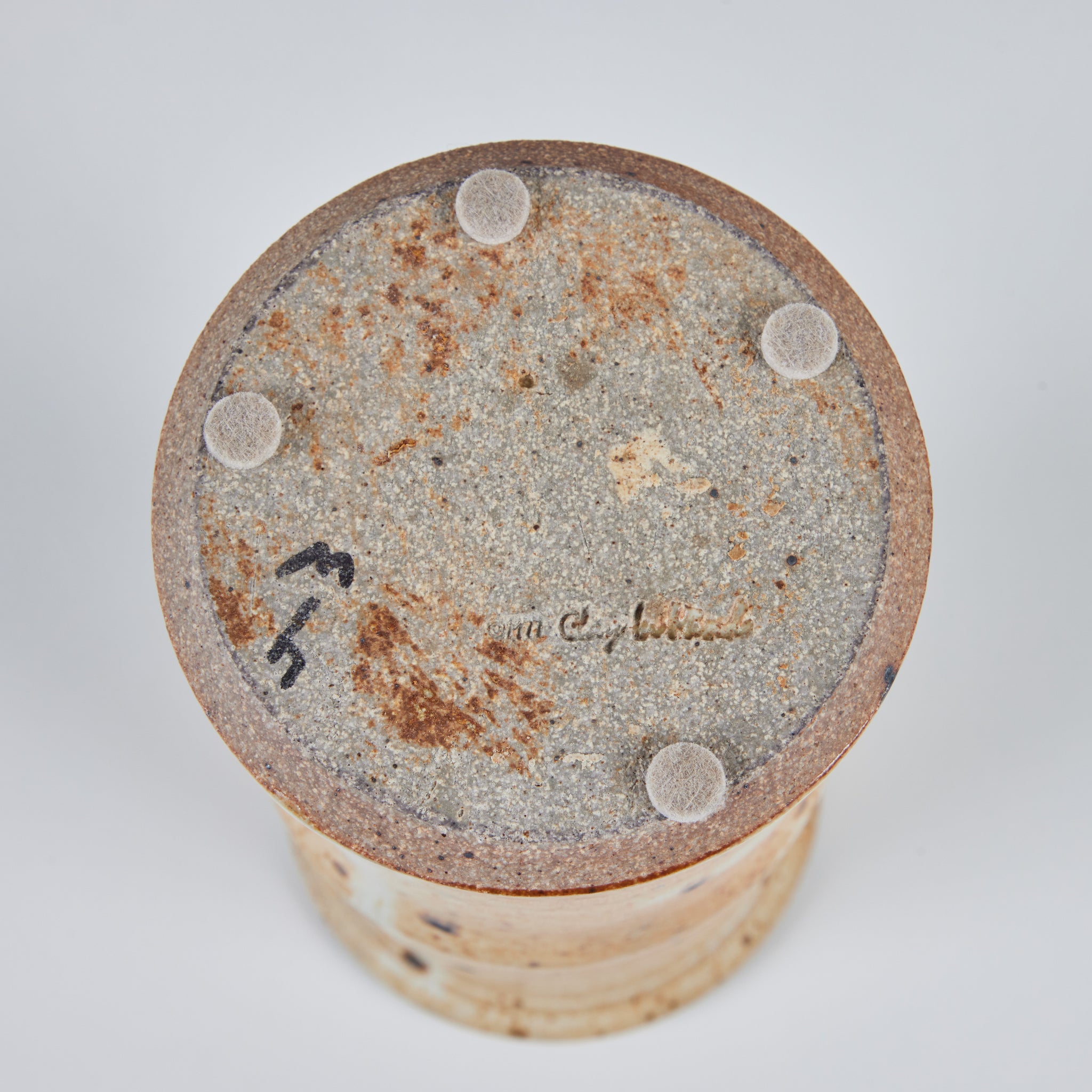 Speckle Glazed Stoneware Vessel with Lid