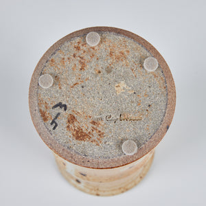 Speckle Glazed Stoneware Vessel with Lid