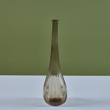 Ribbed Smoked Glass Vessel