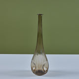 Ribbed Smoked Glass Vessel