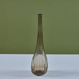 Ribbed Smoked Glass Vessel