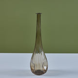 Ribbed Smoked Glass Vessel