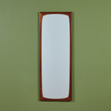 Elongated Teak Wall Mirror