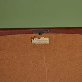Elongated Teak Wall Mirror