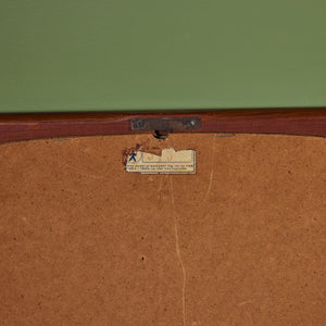 Elongated Teak Wall Mirror