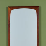 Elongated Teak Wall Mirror